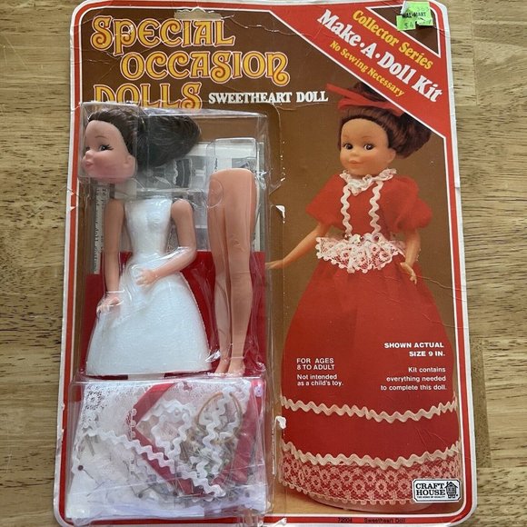 Craft House Make A Doll Kit Sweetheart Red Dress Collectors Series Special - Picture 1 of 7